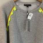 Generation Love  Devon Crewneck Top Heather Gray Neon Brocade Trim Photo 8