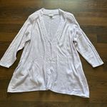 Dana Ashley Vintage Cable Knit Knee Length Cardigan Lavender Medium Photo 0