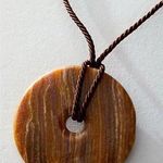 Free People Lovefool Pendant Choker in Amber NWT Donut Necklace Bohemian Neutral Photo 3