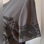 Vintage MARIANNA Embellished Beaded Black Formal Sheath Dress Size 6 Photo 2