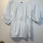 Old Navy Women's White Puff Sleeve Top Photo 1