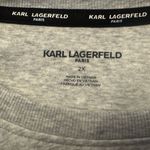 Karl Lagerfeld  Women’s Studded Eiffel Tower Grey Oversized Sweatshirt Top Sz 2X Photo 3