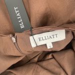 Elliatt  Dress Size Small Chocolate Brown NWT Camo Asymmetrical Satin Halter Photo 4