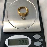 White Quartz Round Cut Ring Solid Sterling Silver Gold Plated Size 6 Photo 10