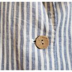 Tahari  Blazer Women L Blue White Striped Linen Two Button Preppy Timeless Jacket Photo 1