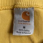 Carhartt  Ribbed 100% Cotton Henley Long Sleeve Shirt Mustard Yellow Photo 2