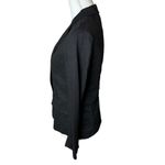 Theory  Pinstripe Blazer Jacket Linen Blend Black 4 Photo 4