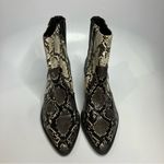 DV dolce Vita Zada ankle boots snake print leather pointed toe size 8.5 Black Photo 3