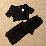 Free People NWT cottagecore farmhouse boho cotton set crop cardi top maxi skirt Photo 1