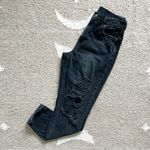 American Eagle Black High Waisted Mom Jeans Size 8 Long Photo 1