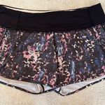 Lululemon Run Times Short 4-way
Stretch Floral Sport Black Purple Multi
Size 8 Photo 0