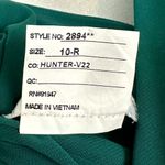 DESSY COLLECTION Sleeveless Draped Chiffon Maxi Dress with Front Slit in Hunter Green Size 10 Photo 6