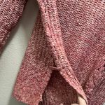 Lucky Brand  Rose Pink Cotton Cable Knit Braided Sides Sweater Size Medium Photo 5