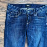 Paige  • Miki Straight Jeans low rise cropped raw release hem Merrick dark wash Photo 7