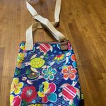 Lily bloom  Pink and Blue Floral Crossbody Bag Photo 2