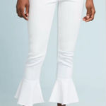 MOTHER Cha Cha Fray Jeans in Glass Slipper White Photo 0