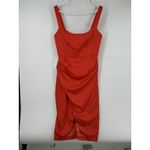 Bardot  Lucielle Faux Wrap Satin‎ Dress in Orange Size Large Photo 1