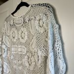 American Vintage Vintage Hand Knit Crochet Cottagecore Sweater Photo 12