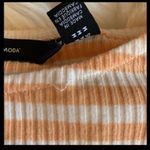 VERO MODA Tangerine and White Ribbed Ruffle Mini Dress Juniors Size Medium NWOT Photo 4
