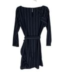 Banana Republic  Pin Striped Ruffle Accent Dress Navy Size XS Photo 2