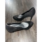 Fioni Night Womens Size 7 Platform Heels Sparkly Silver and Black Pumps S Photo 4