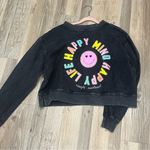 Simply Southern  Sweatshirt  Long Sleeve Happy Mind Happy Life Gray Ribbed small Photo 3