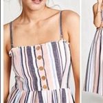 Free People Lilah Strapless Smocked Midi Dress Striped Size Small Photo 10