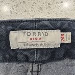 Torrid  Plus Sz 24 Jeans Super Stretch Jegging High Rise Dark Wash Tuxedo Stripe Photo 3