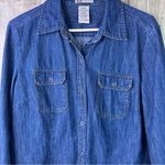 Faded Glory  Vintage Med Lightweight Denim Snap Front Shirt w/Snap Pockets & Cuff Photo 2