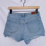 Hollister  Vintage Stretch Light Wash Denim High Rise Button Fly Mom Fit Shorts Photo 4