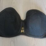 Cacique Lane Bryant boost strapless bra jewelry on front lacey in black size 44DD. Photo 1