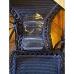 Solid & Striped Navy Blue Black Knit Crochet Tie Side The Clara Bikini Bottom S Photo 5