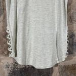 Poof! Gray Tank Top Medium Sleeveless Lace Up Detail Casual Comfy Cute Medium Photo 9