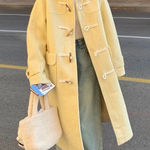 Teenie Weenie Yellow Wool Handmade Trench Coat Photo 0