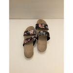 Kensie  Black/Pink Floral Dominic Slide Sandals Sz 10 Photo 4