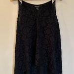 Club Monaco  Black Strappy Tank sz M Boho embroidered lace drape tank Photo 1