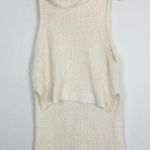 Free People cream colored slouchy turtleneck high low hem Skyscraper sweater. S Photo 6