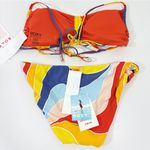 Roxy  NWT Palm Cruz bralette bikini top + side twist hipser bikini bottoms S Photo 5