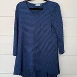 Habitat  Women’s Small Blue Black LagenLook Artsy Top Blouse Photo 0