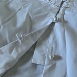 Impressions Vintage White Lace Embroidered Button Up Top Photo 7