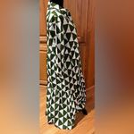 Maeve by Anthropologie The Bettina Tiered Shirt Dress Green & White Triangles XS Photo 10