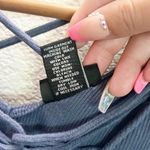 Rue 21 Blue Ribbed Criss Cross Strap V Neck Tank Top Photo 4