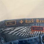 Rock Revival  Dee Skinny‎ Bling Distressed Thick Stitch Jeans Size 30 Photo 4