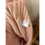 Elan  Light Pink Open Front Draped Ribbed Cardigan - Size - Large Photo 3