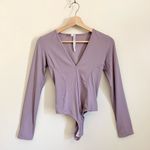 Free People Intimately Purple V-neck Long Sleeves Bodysuit XS Photo 0