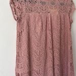 Rebellion NWT Again Mauve Pink Floral Lace Overlay Shift Dress Size Small Photo 2