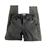 AGOLDE  High Rise Straight Leg Black Wash Jeans Women Size 25 Photo 1