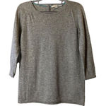 Boden Sweater Womens Pullover Gray Wool Blend Button Back 3/4th‎ sleeve Sz 6 Photo 0