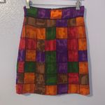 Platinum Dorothy Schoelen 90s Colorblock Skirt Vintage Pencil Skirt Rainbow Grid Photo 0