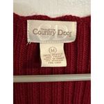 Women's Red Cardigan Sweater‎ Medium Cherry Red Country Grannycore Photo 3